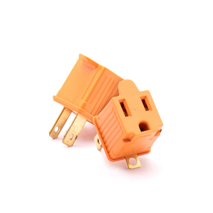 ADAPTADOR ELECTRICO TROEN DE 3 A 2 NARANJA