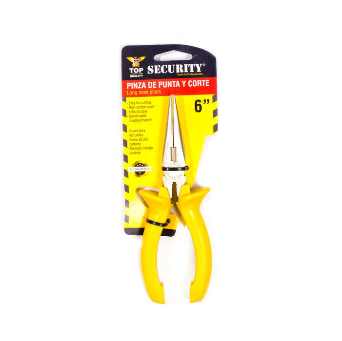 PINZA SECURITY DE PUNTA Y CORTE DE 6plg. (F. 120 PZA)