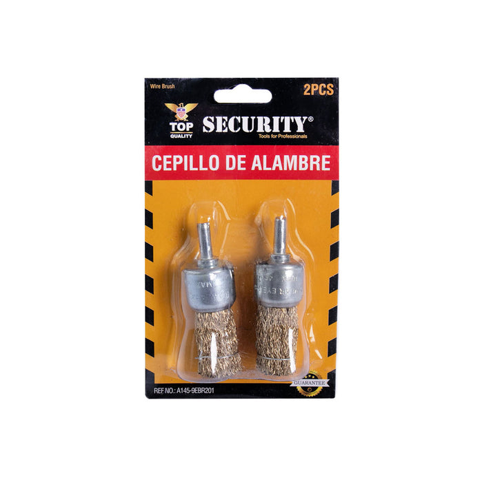 CEPILLOS DE ALAMBRE SECURITY P-BARRENO 2PCS (F. 60 SETS)