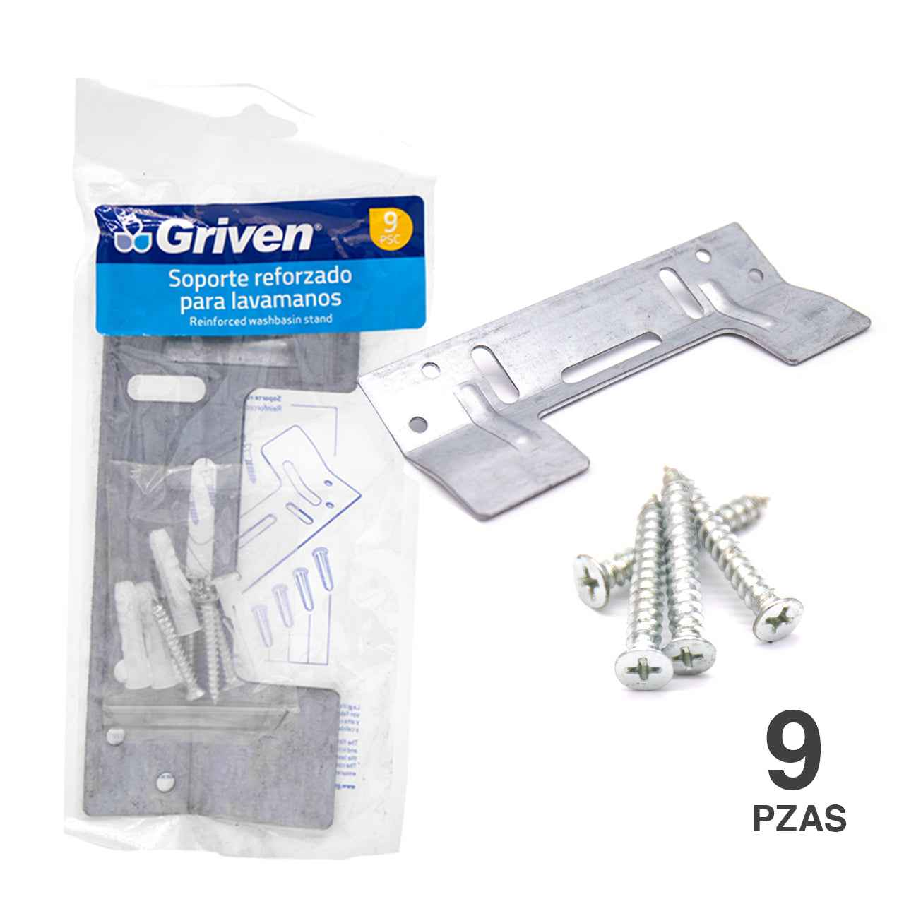 Soporte Reforzado Para Aire Acondicionado De Pared - 560 Mm, Chapa De 2 Mm, Pintura Epoxi Crema, Incluye 2 Unidades