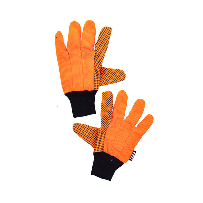 GUANTES COVO CON PUNTOS DE PVC COLOR ROJO (F. 120 PARES)