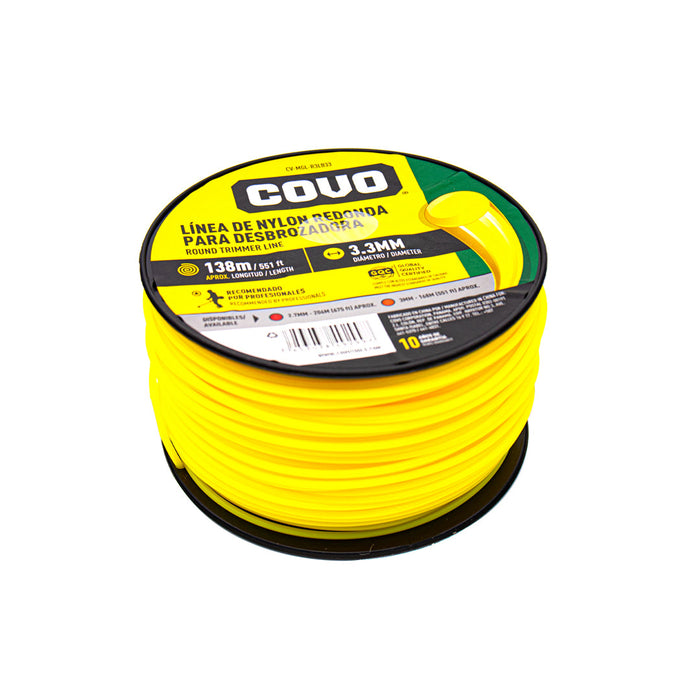 LINEA D-NYLON COVO REDONDA P-DESBROZADORA 138M-3.3MM (F. 8 ROLLOS)