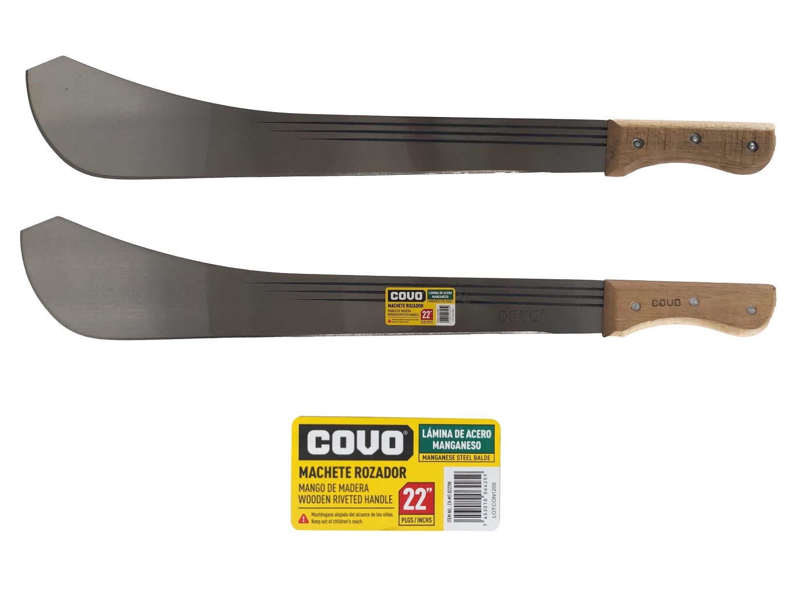 MACHETE ROZADOR COVO MANGO DE MADERA 22