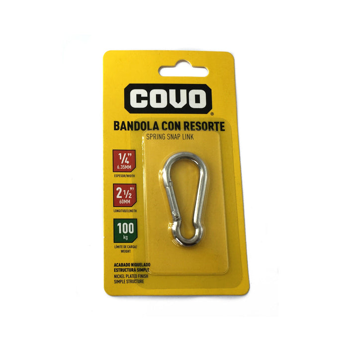 BANDOLA COVO C-RESORTE 0.25plg. CARGA 100KG (F. 240 PZA)
