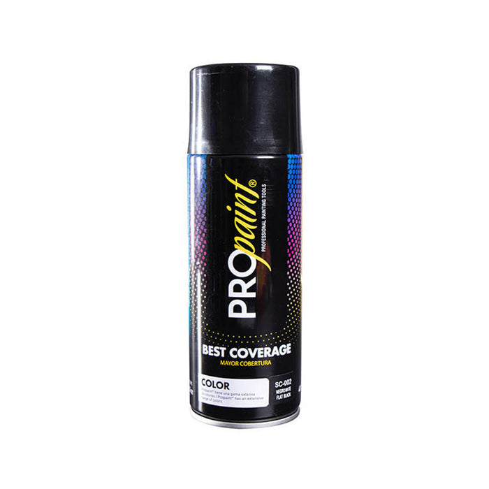 PINTURA EN SPRAY PROPAINT NEGRO MATE (F. 12PZA)